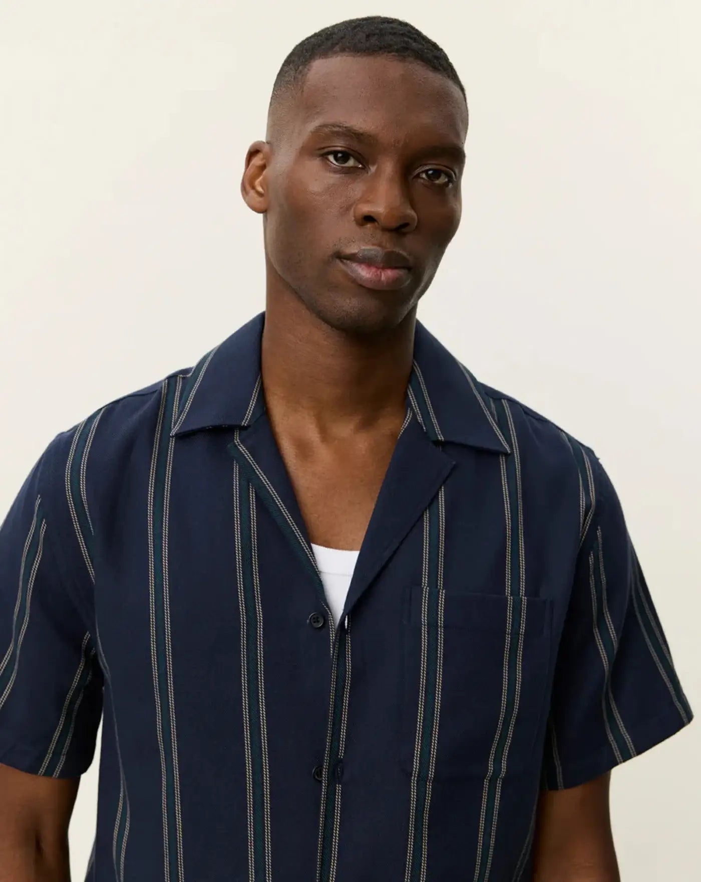 Camisa Les Deux Lawson Stripe SS Shirt<BR/> 1001389 460 LES DEUX