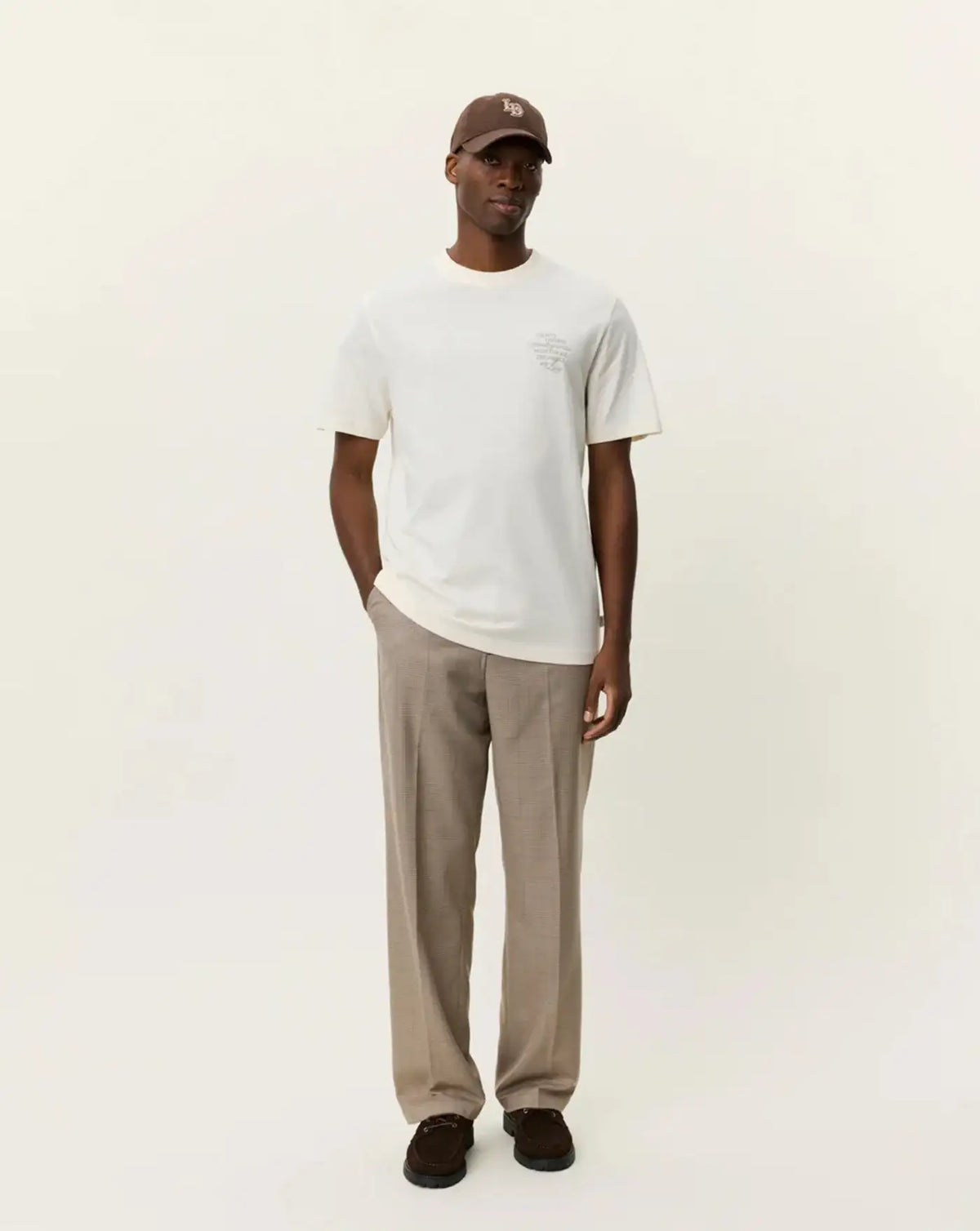 Camiseta Les Deux Ben Faience T-shirt 1001576 211EGGNOG WHITE LES DEUX