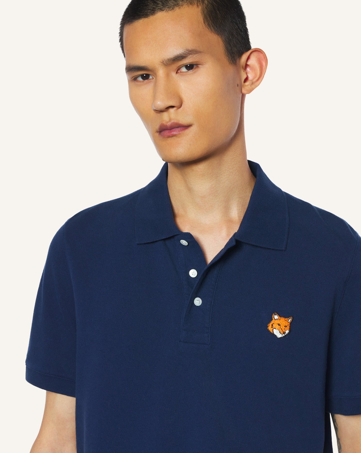 Polo Maison Kitsune Fox Head PM00209KP0002 0413 MAISON KITSUNE