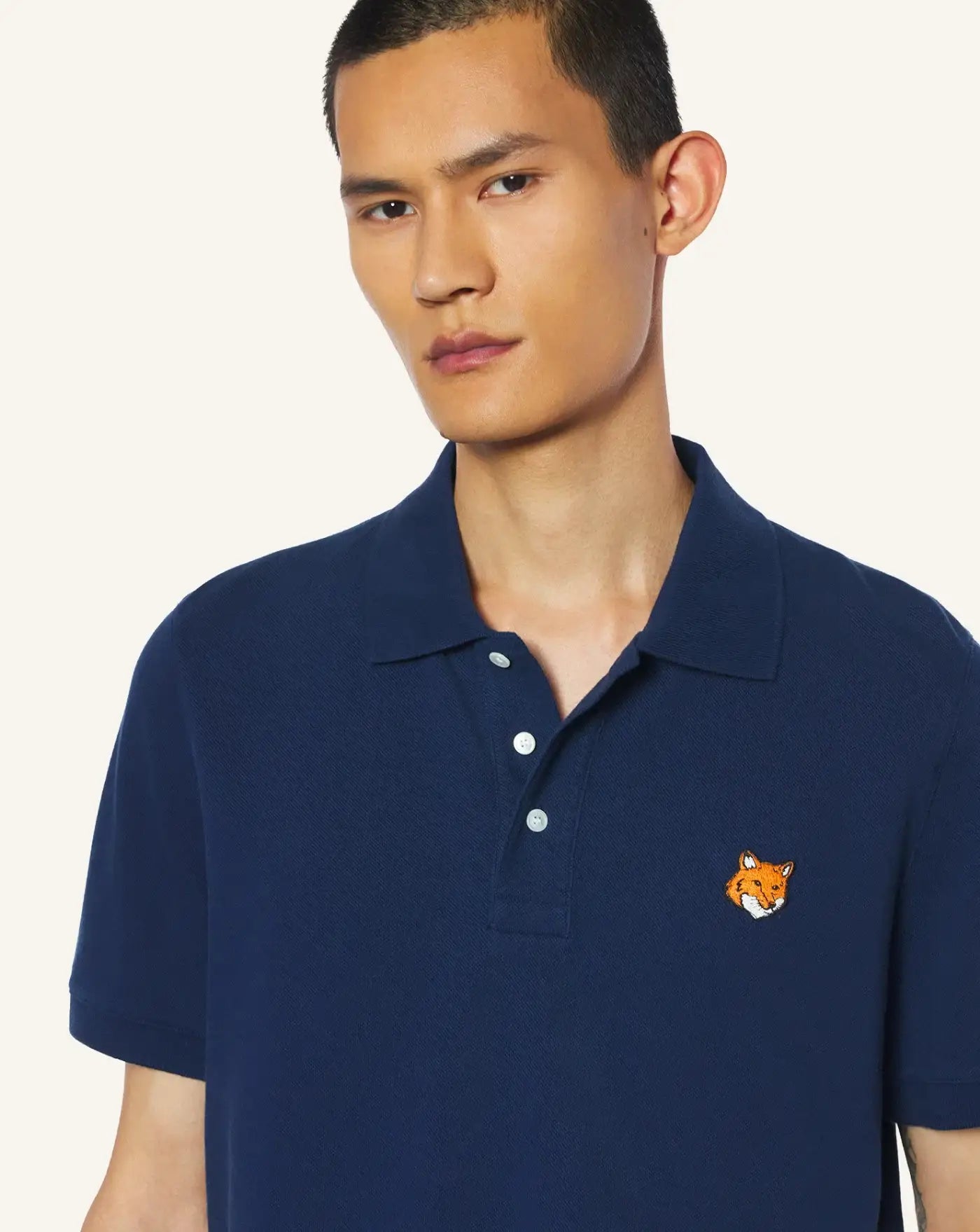 Polo Maison Kitsune Fox Head PM00209KP0002 0413 MAISON KITSUNE