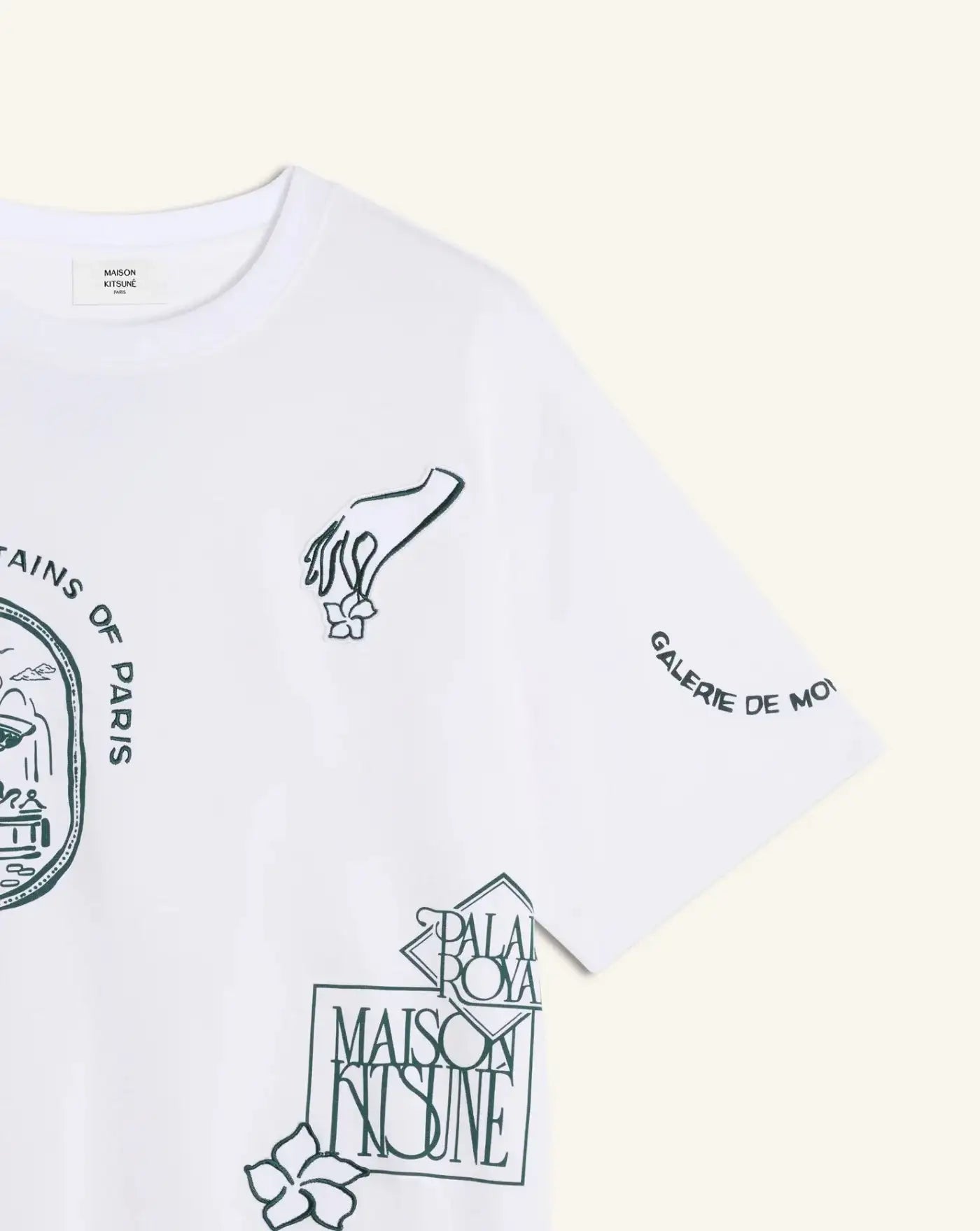 Camiseta Maison Kitsune Art Nouveau Stamps QM00107KJ0119 P100 MAISON KITSUNE