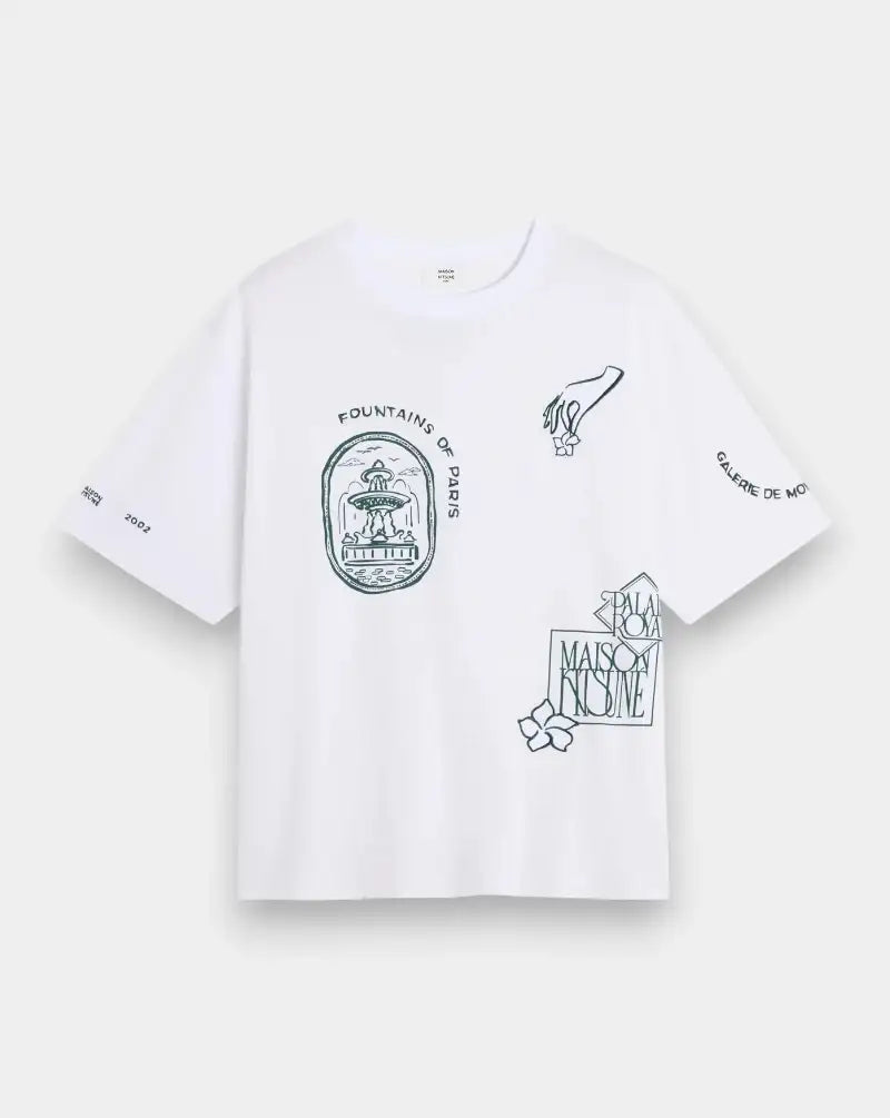 Camiseta Maison Kitsune Art Nouveau Stamps QM00107KJ0119 P100 MAISON KITSUNE