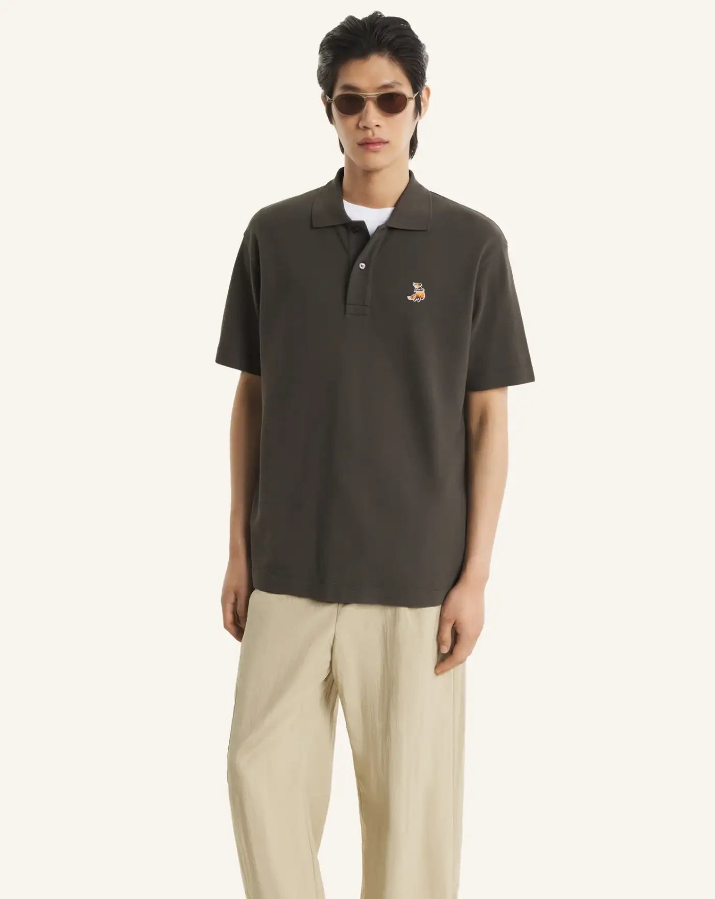 Polo Maison Kitsune Dreaming Fox QM00201KP0001 0453 MAISON KITSUNE