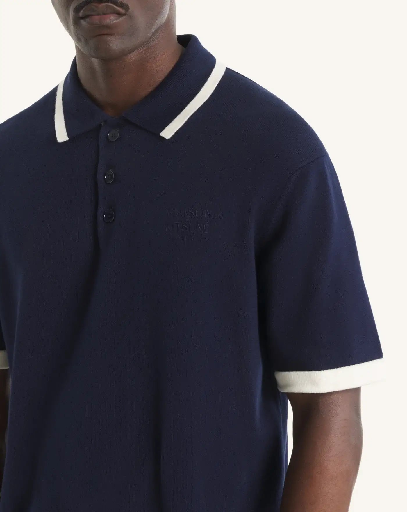 Polo Maison Kitsune Cotton Knitted QM00208KT1135 0413 MAISON KITSUNE
