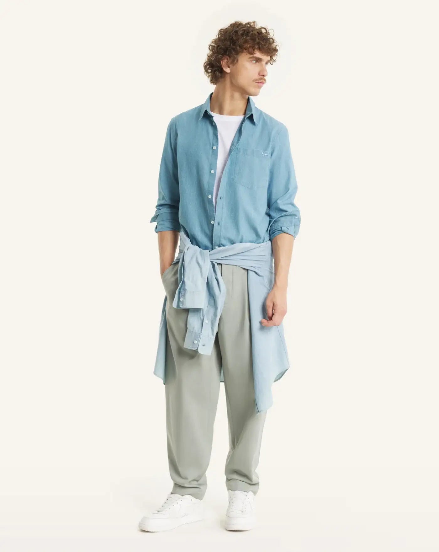 Camisa Maison Kitsune Rrofile Fox QM00412WC5006 0434 MAISON KITSUNE