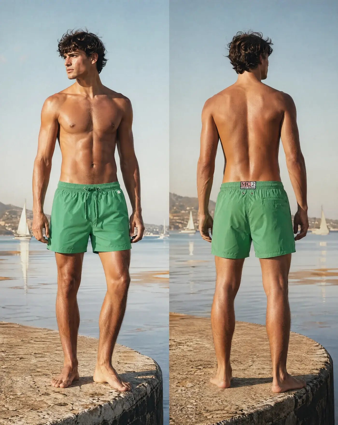 Bañador Mc2 Saint Barth Lighting Pantone<BR/> LIG0004 01675L 57 GREEN PNT L MC2 SAINT BARTH