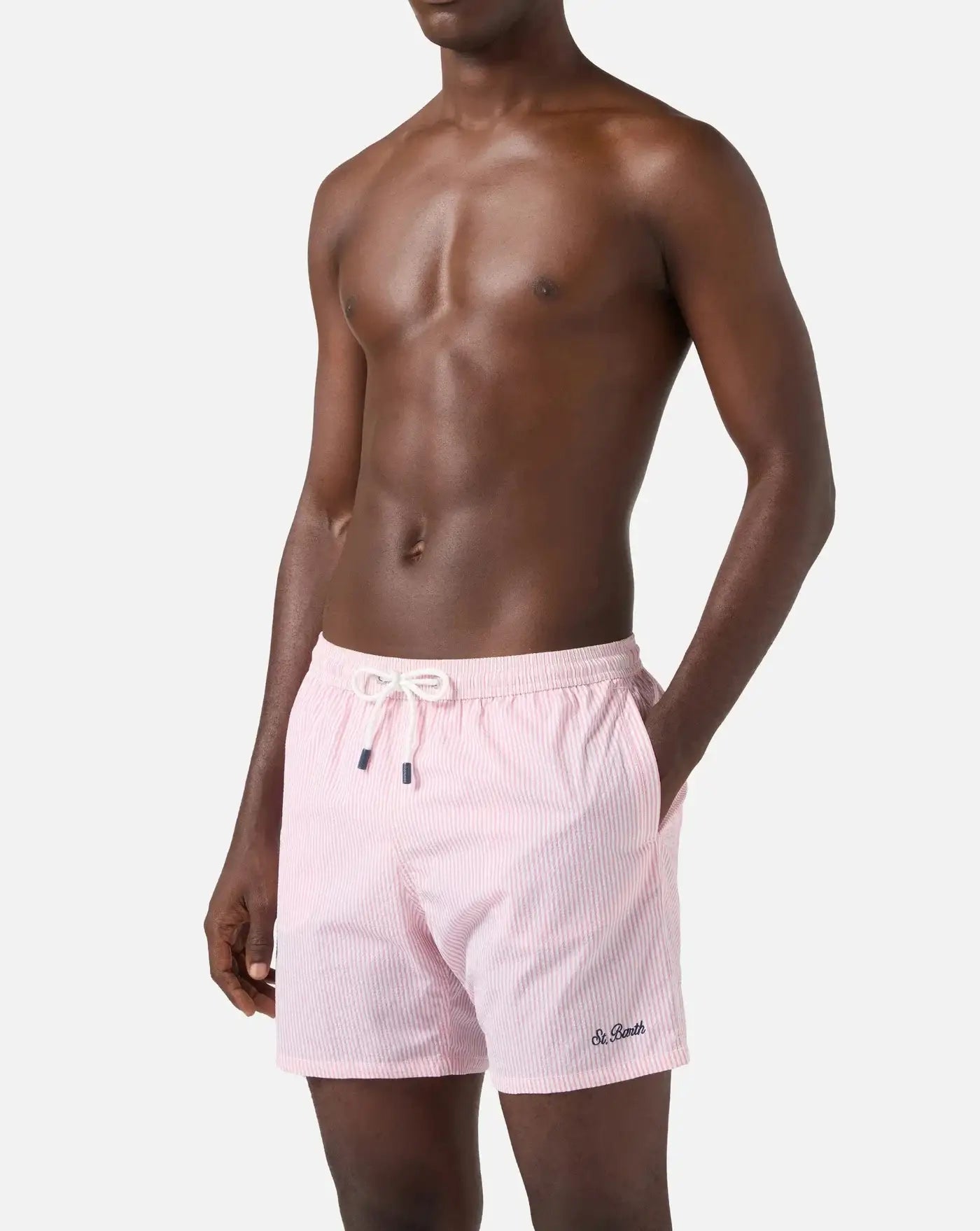 Bañador Mc2 Saint Barth Patmos Seersucker Stripes PATM001 01705L 21 L EMB MC2 SAINT BARTH