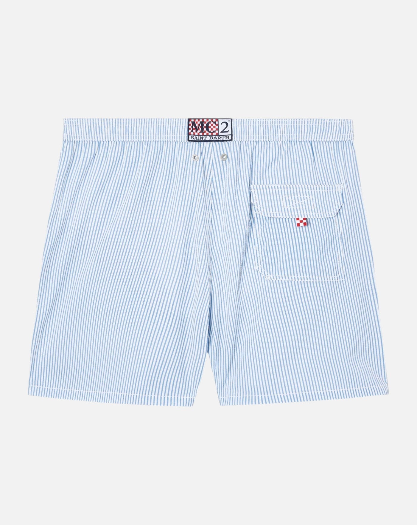 Bañador Mc2 Saint Barth Patmos Seersucker Stripes PATM001 01706L 31 L EMB MC2 SAINT BARTH