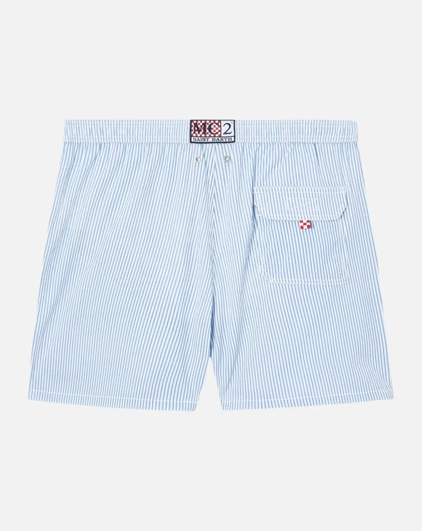 Bañador Mc2 Saint Barth Patmos Seersucker Stripes PATM001 01706L 31 L EMB MC2 SAINT BARTH