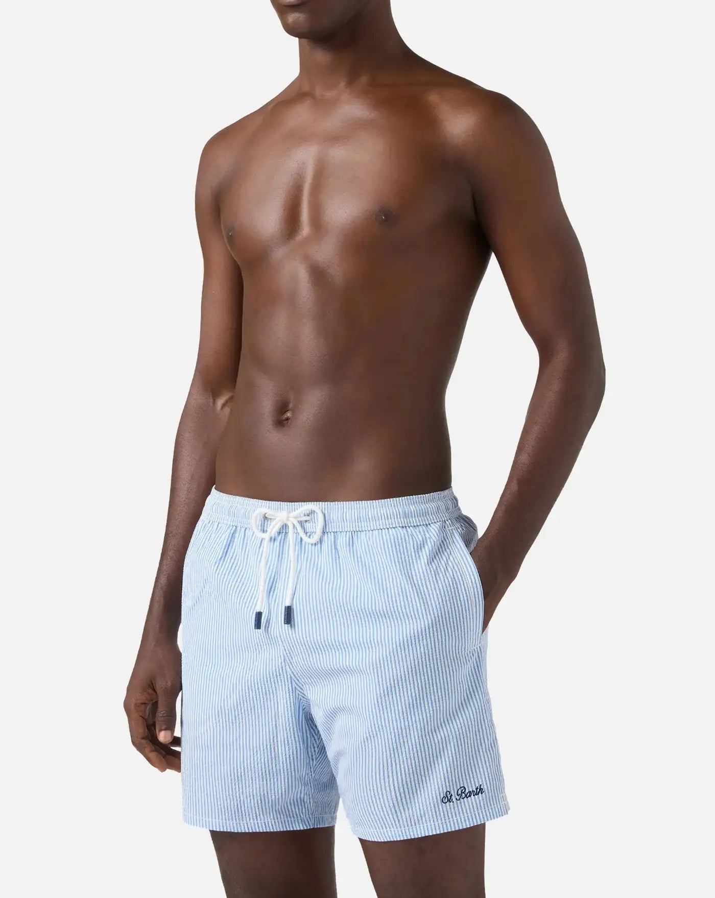 Bañador Mc2 Saint Barth Patmos Seersucker Stripes PATM001 01706L 31 L EMB MC2 SAINT BARTH