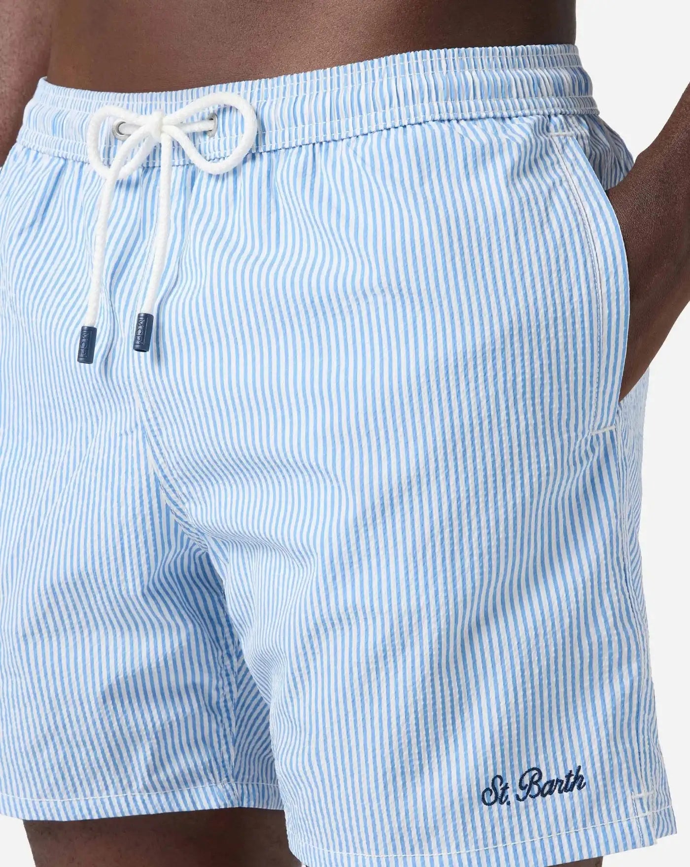 Bañador Mc2 Saint Barth Patmos Seersucker Stripes PATM001 01706L 31 L EMB MC2 SAINT BARTH