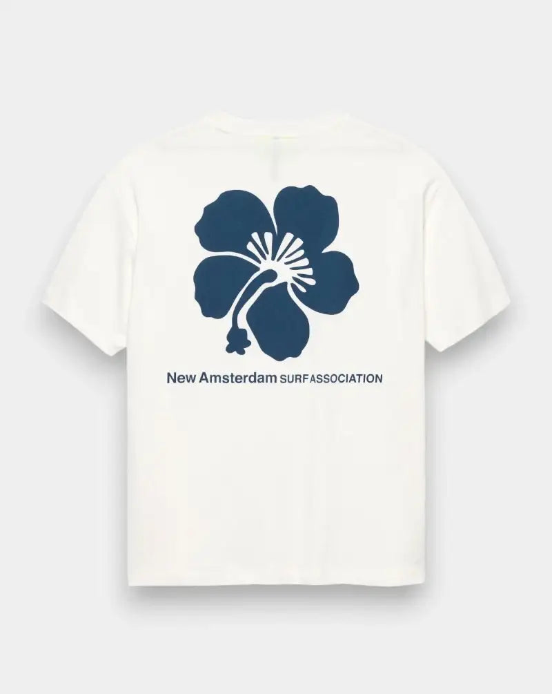 Camiseta New Amsterdam Hibiscus Tee 2601078001 WASHED WHITE NEW AMSTERDAM