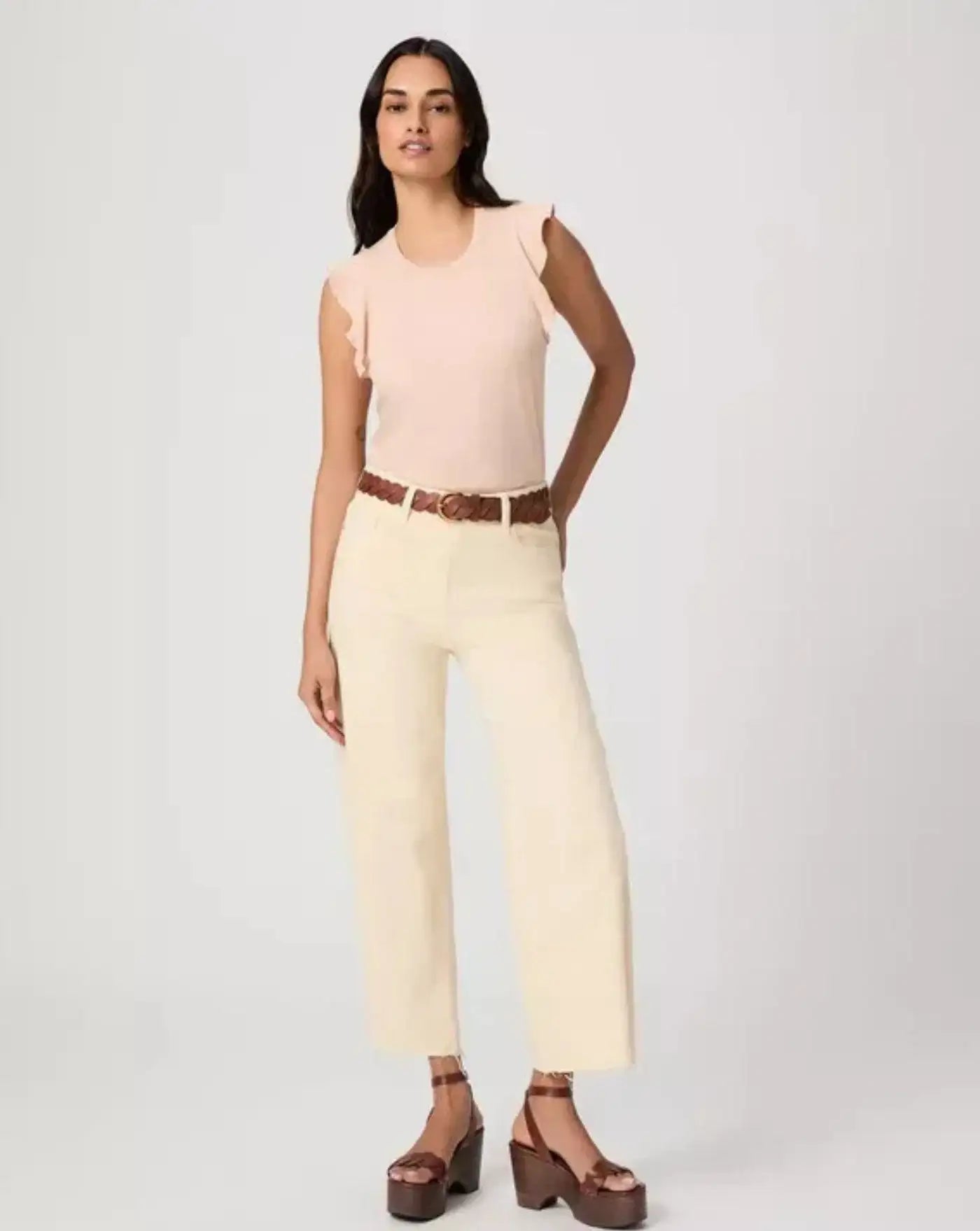 Pantalones Paige Anessa Wide Leg Twisted 1L08208-C980 WC980 BUTTER PAIGE