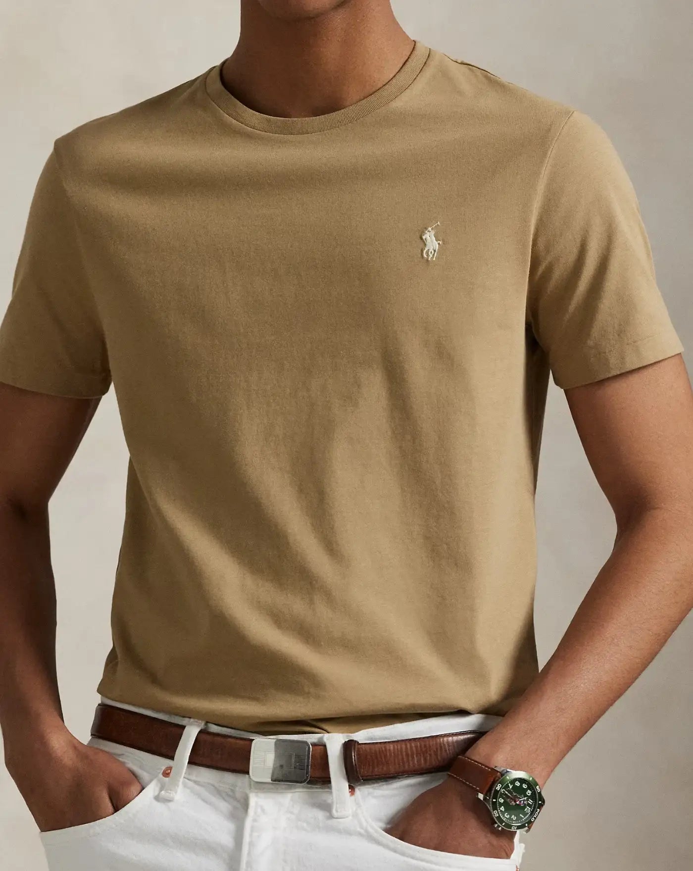 Camiseta Polo Ralph Lauren Basic 710671438329 CAFE TAN/C8176 POLO RALPH LAUREN