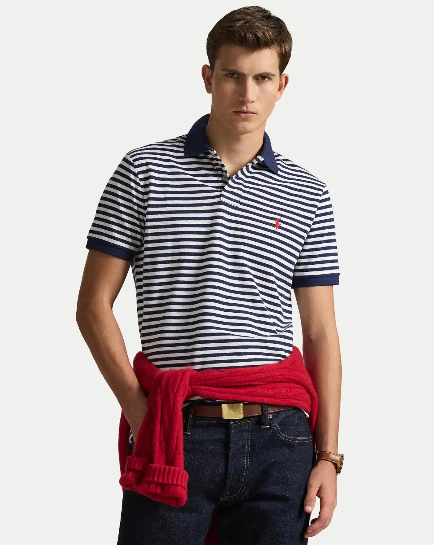 Polo Polo Ralph Lauren Stripes 710956682500 NEWPORT NAVY/WHITE POLO RALPH LAUREN