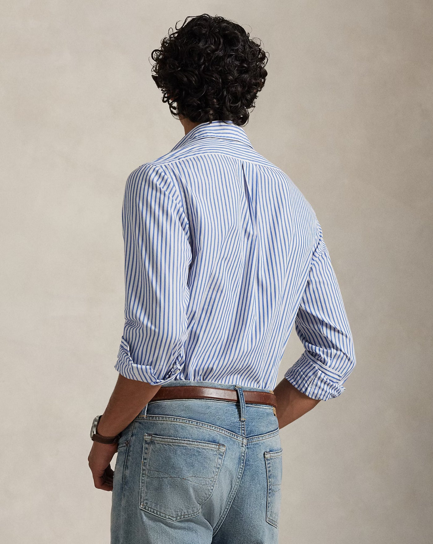 Camisa Polo Ralph Lauren Stripes 710B15595008 3249D WHITE BLUE POLO RALPH LAUREN