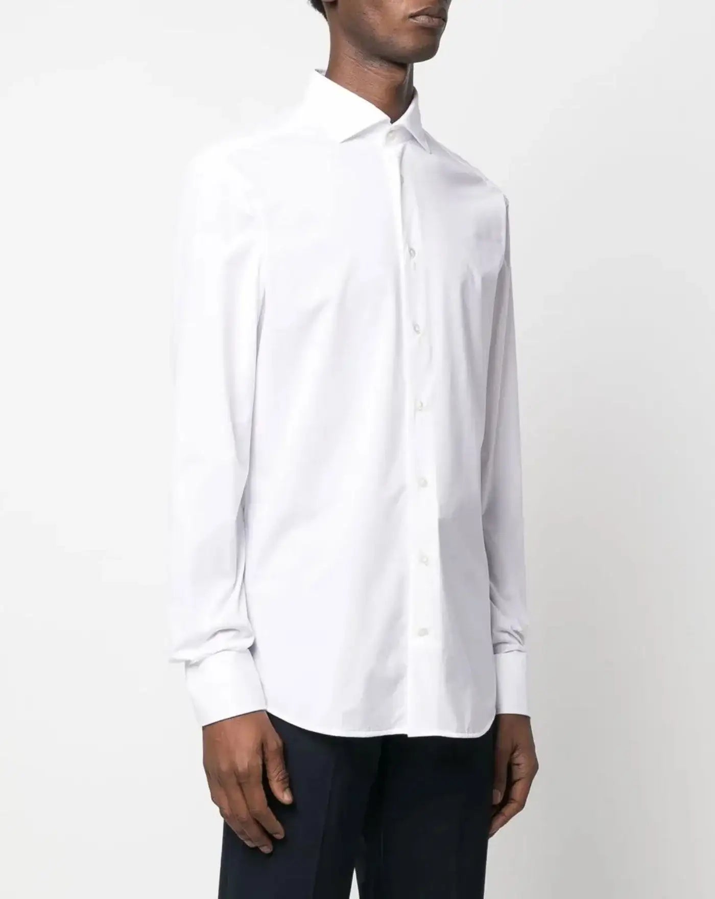 Camisa Traiano Milano con botones T1000311 900 WHITE PLAIN TRAIANO MILANO