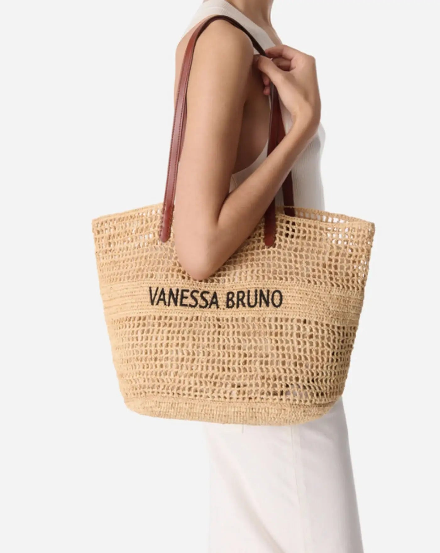 Bolso Vanessa Bruuno Paniier 3EVE60 V40468SABLE/NOIR VANESSA BRUNO