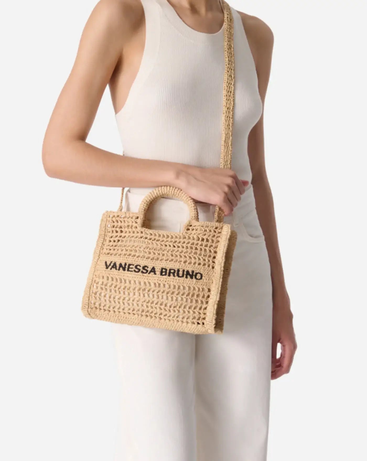 Bolso Vanessa Bruno Panier 3EVE60 V40884SABLE/NOIR VANESSA BRUNO