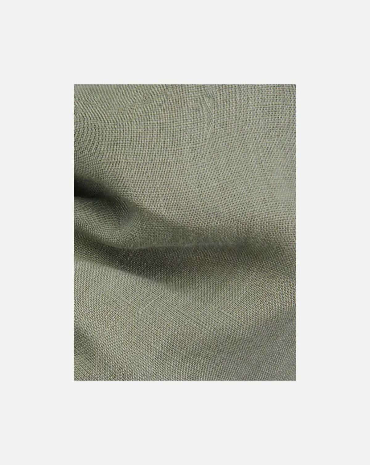 Camisa Cuello Francés Liso Lino Verde Militar 422ML 21191 646 XACUS