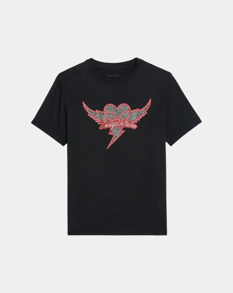 Camiseta Zadig & Voltaire Edwin Hc Heart Wings Strass JWTS02856 011 ZADIG & VOLTAIRE