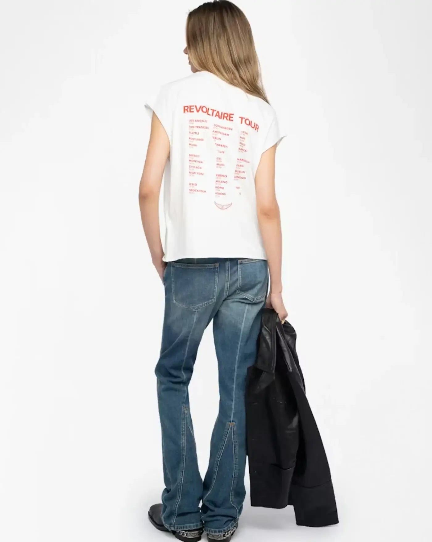 Camiseta Zadig & Voltaire Cloe Hc Heart Wings Strass JWTT01280 103 ZADIG & VOLTAIRE