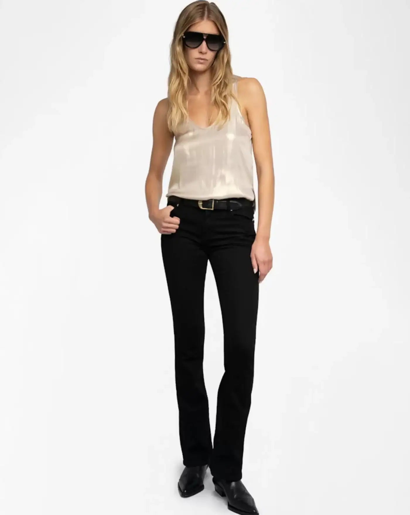 Top Zadig & Voltaire Tarys Stain Gold WWTO01986 700 ZADIG & VOLTAIRE