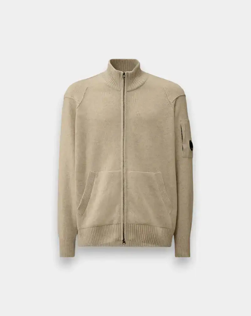 Jersey C.P. Company Lambswool GRS Full Zip Sweater 19CMKN708A110149A M13 C.P. COMPANY