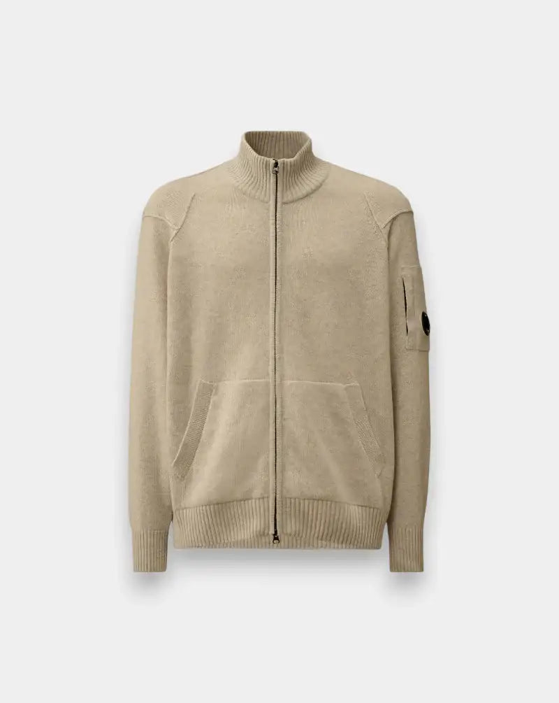 Jersey C.P. Company Lambswool GRS Full Zip Sweater 19CMKN708A110149A M13 C.P. COMPANY