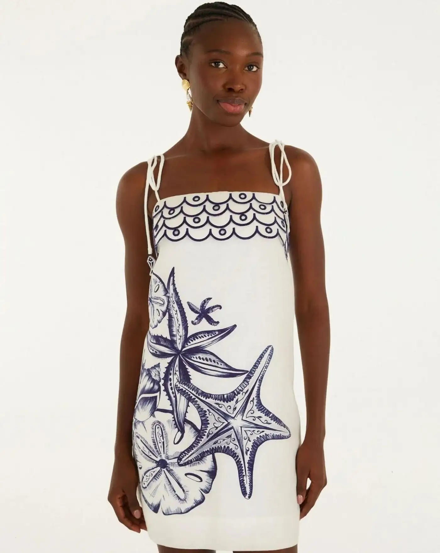 Vestido Farm Rio Coast Stars Off-white<BR/> 355368 OFF WHITE FARM RIO