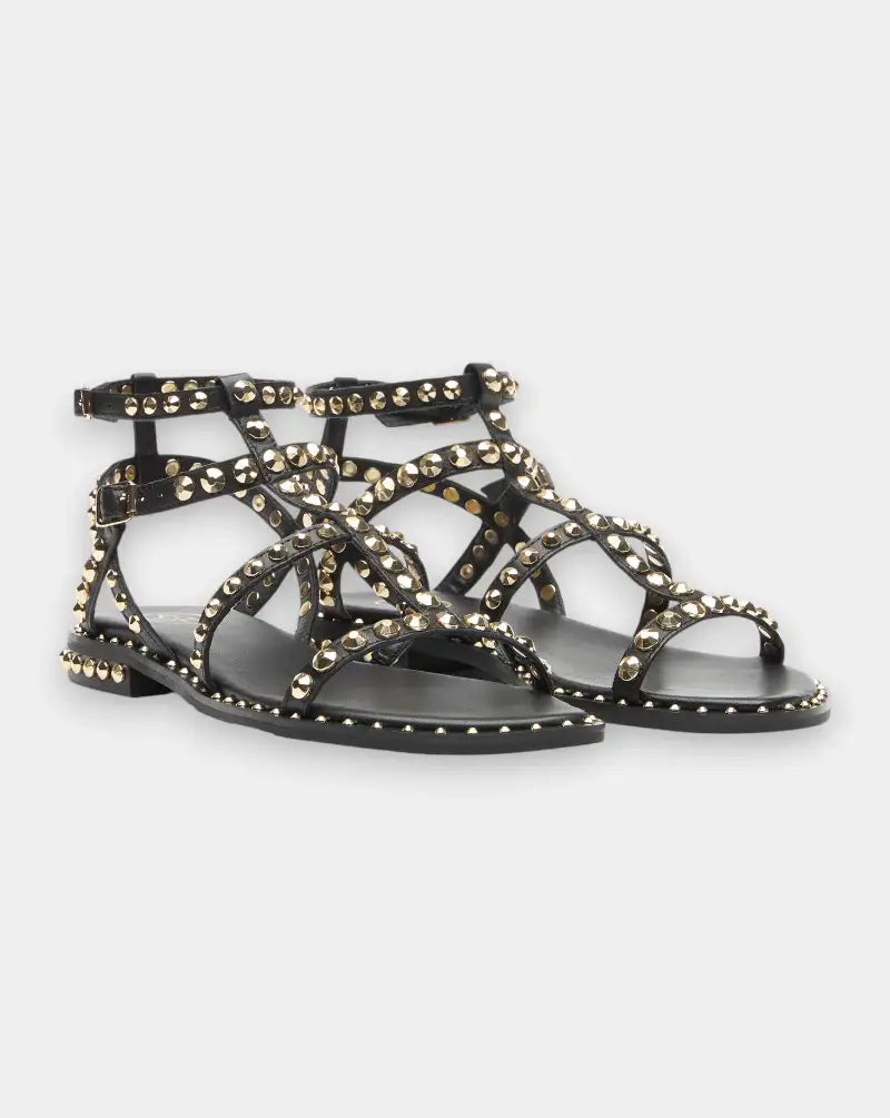 Sandalias Ash Precious SS26-M130289-009 BLACK/ARIEL GOLD ASH