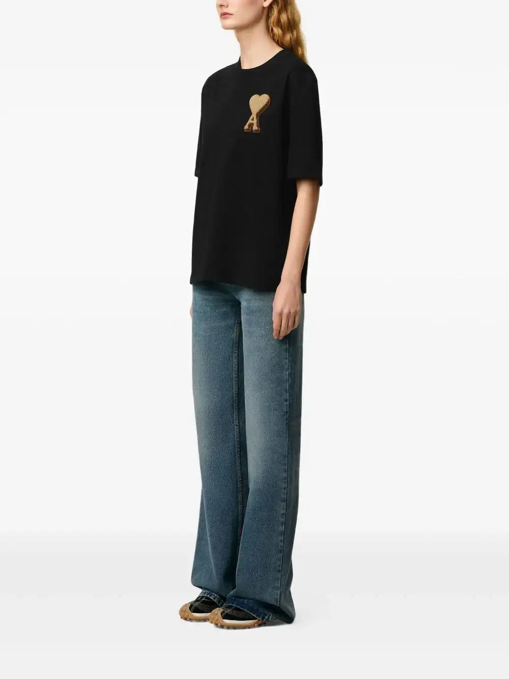 Camiseta Ami Paris Ami de Coeur UTS352726 001 AMI PARIS