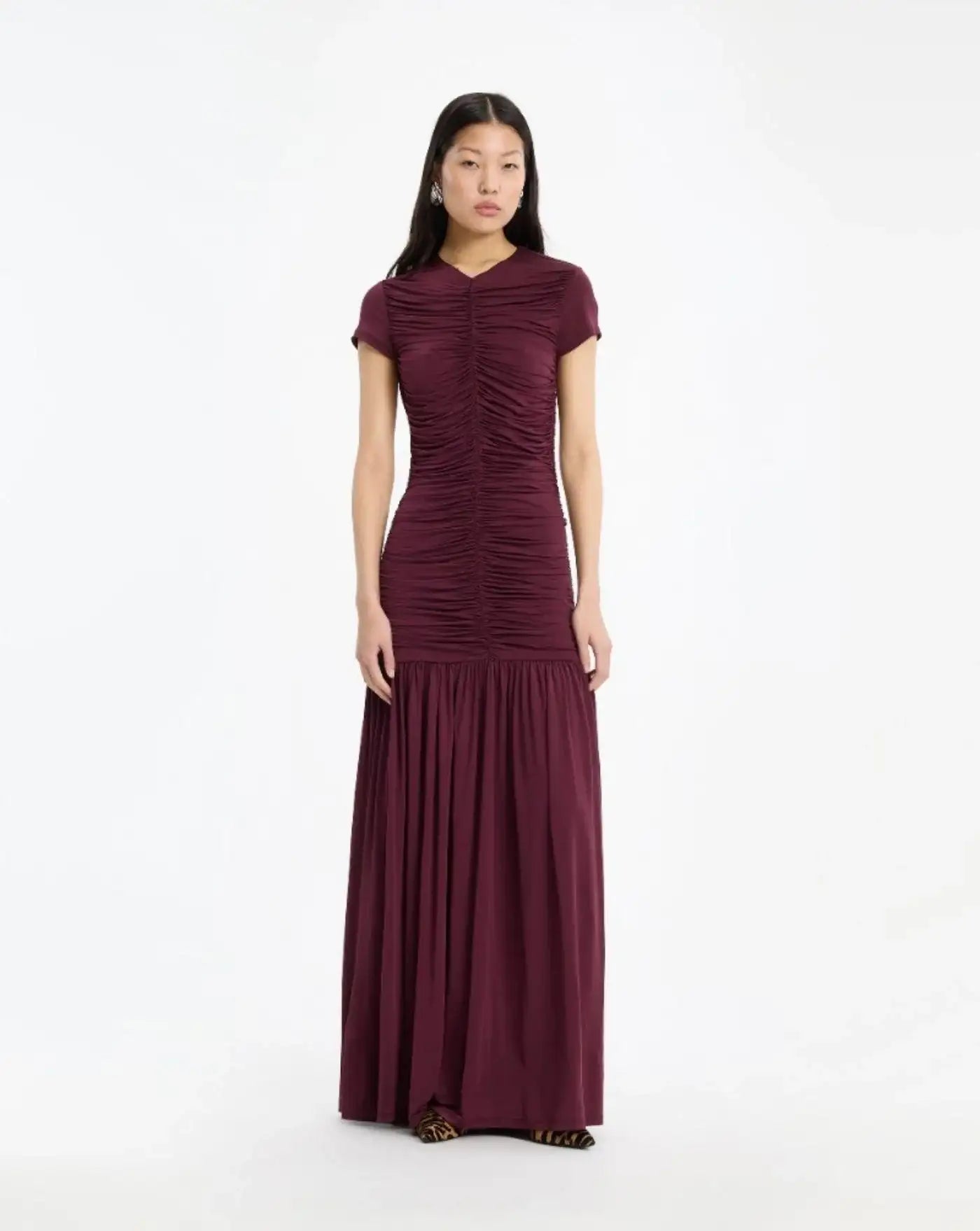 Vestido Rotate Gathered Maxi Dress 1161772694 2694 ROTATE