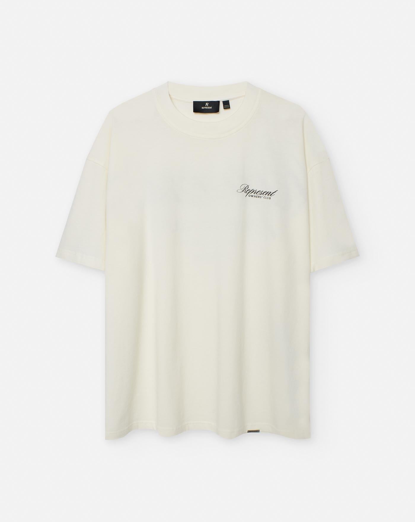 Camiseta Represent Owners Club Script OCM41201 072FLAT WHITE REPRESENT