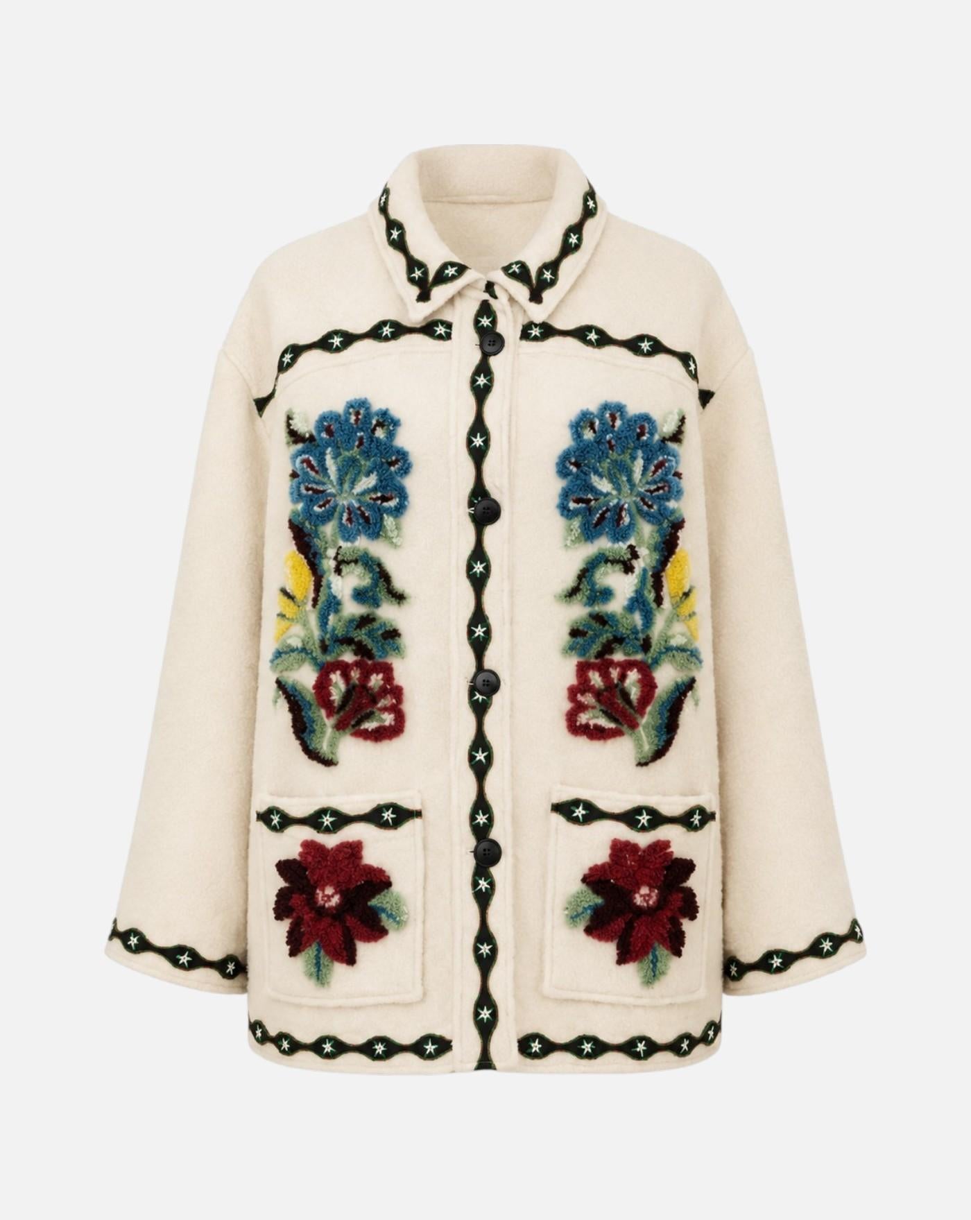 Chaqueta Farm Rio Lunar Boho Cropped Fleece Coat 361353 L0088 FARM RIO
