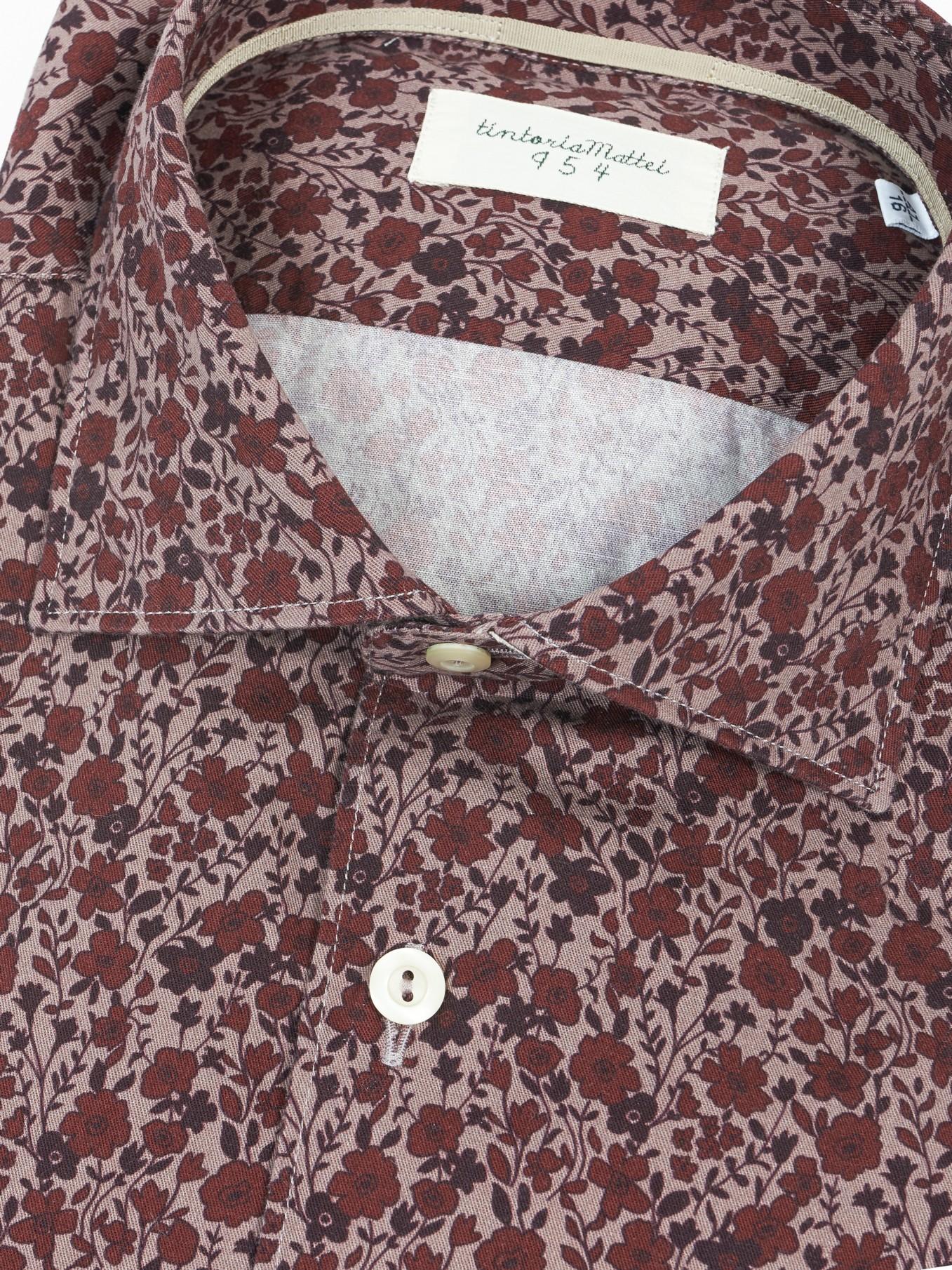 Camisa Tintoria Mattei Estampado T7A.NJW.FJ1 SLIM 75 TINTORIA MATTEI