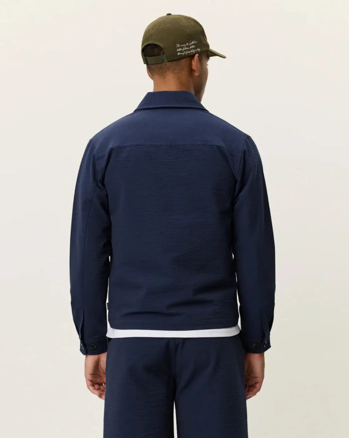 Chaqueta Les Deux Marseille Seersucker Zipper Jacket 1001366 460 LES DEUX