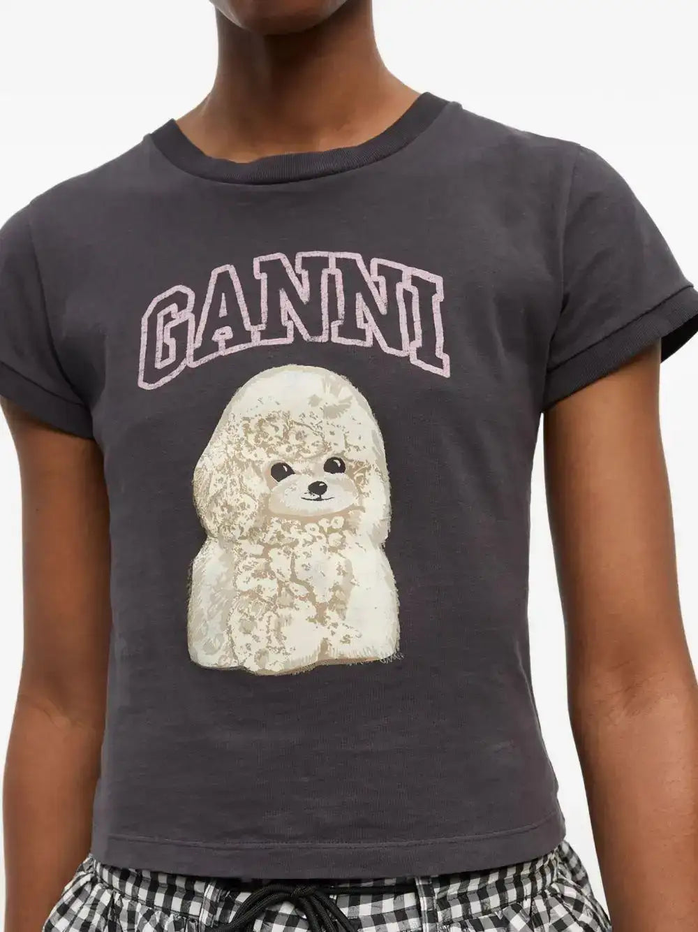 Camiseta Ganni Poodle Baby T4239 252 GANNI