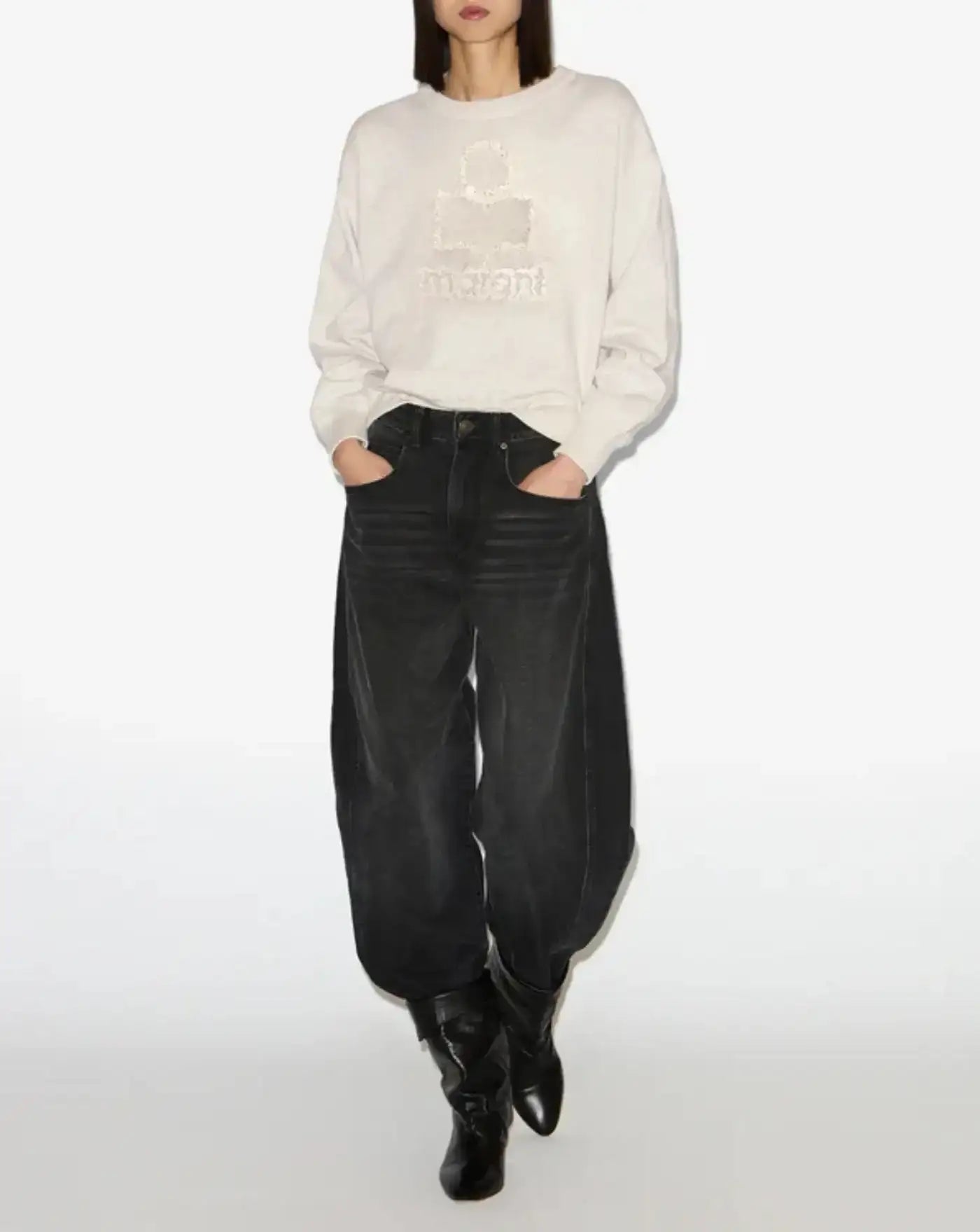 Sudadera Isabel Marant Mobyli SW0011FA C3M11E BLACK ISABEL MARANT