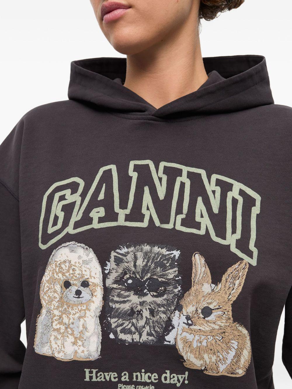Sudadera Ganni Animals T4270 252 GANNI