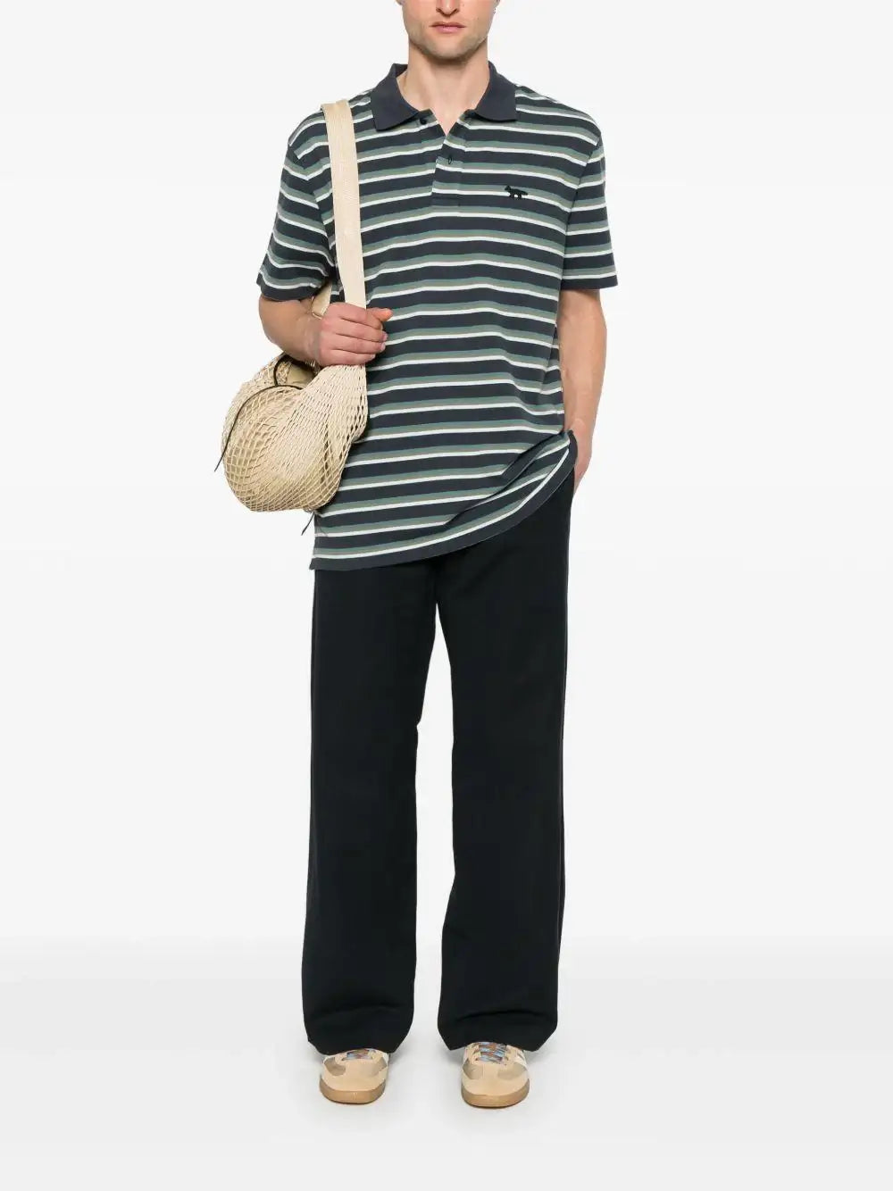 Polo Maison Kitsuné Profile Fox Patch OM00209KJ7010 P476 MAISON KITSUNE