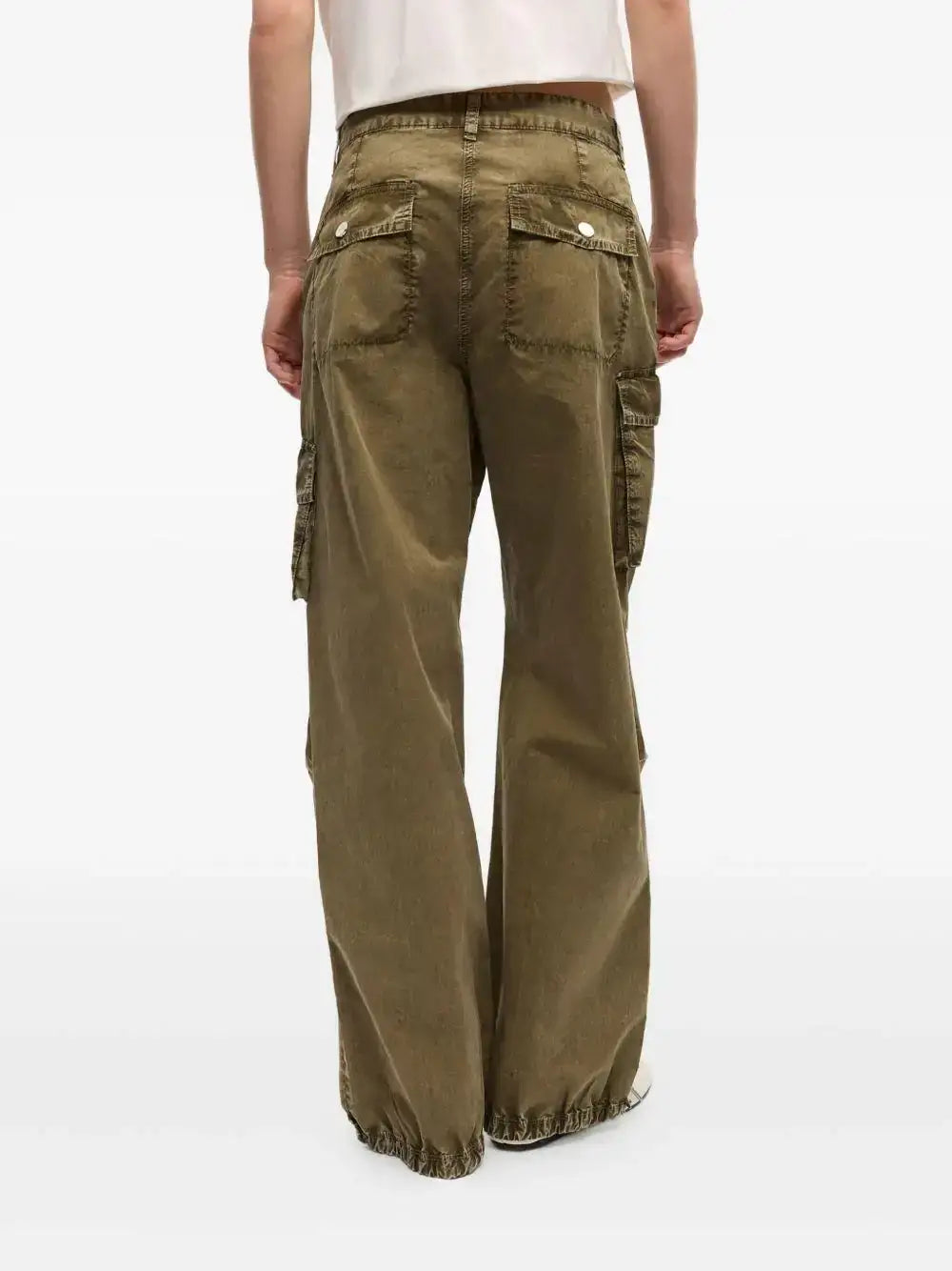 Pantalon Ganni Washed Cotton Twill Pants W0754 861 GANNI