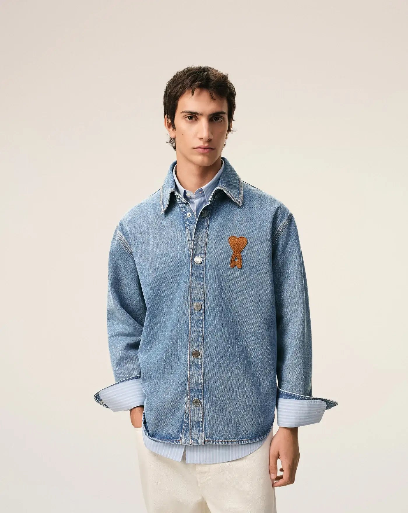 Camisa Ami Paris Denim UJK897DE0046 480 AMI PARIS