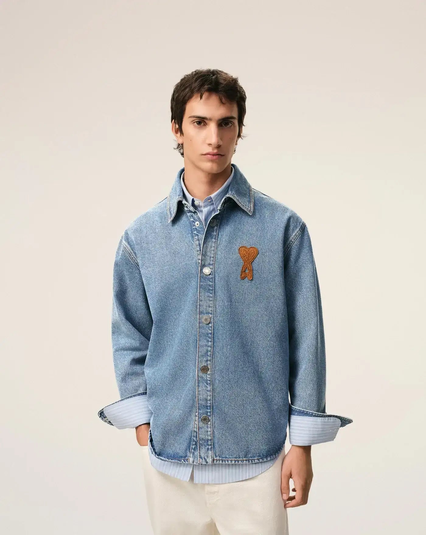 Camisa Ami Paris Denim UJK897DE0046 480 AMI PARIS