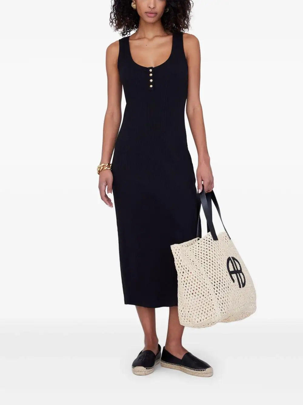 alessia tank midi dress-black A0210924BLK26 BLACK ANINE BING
