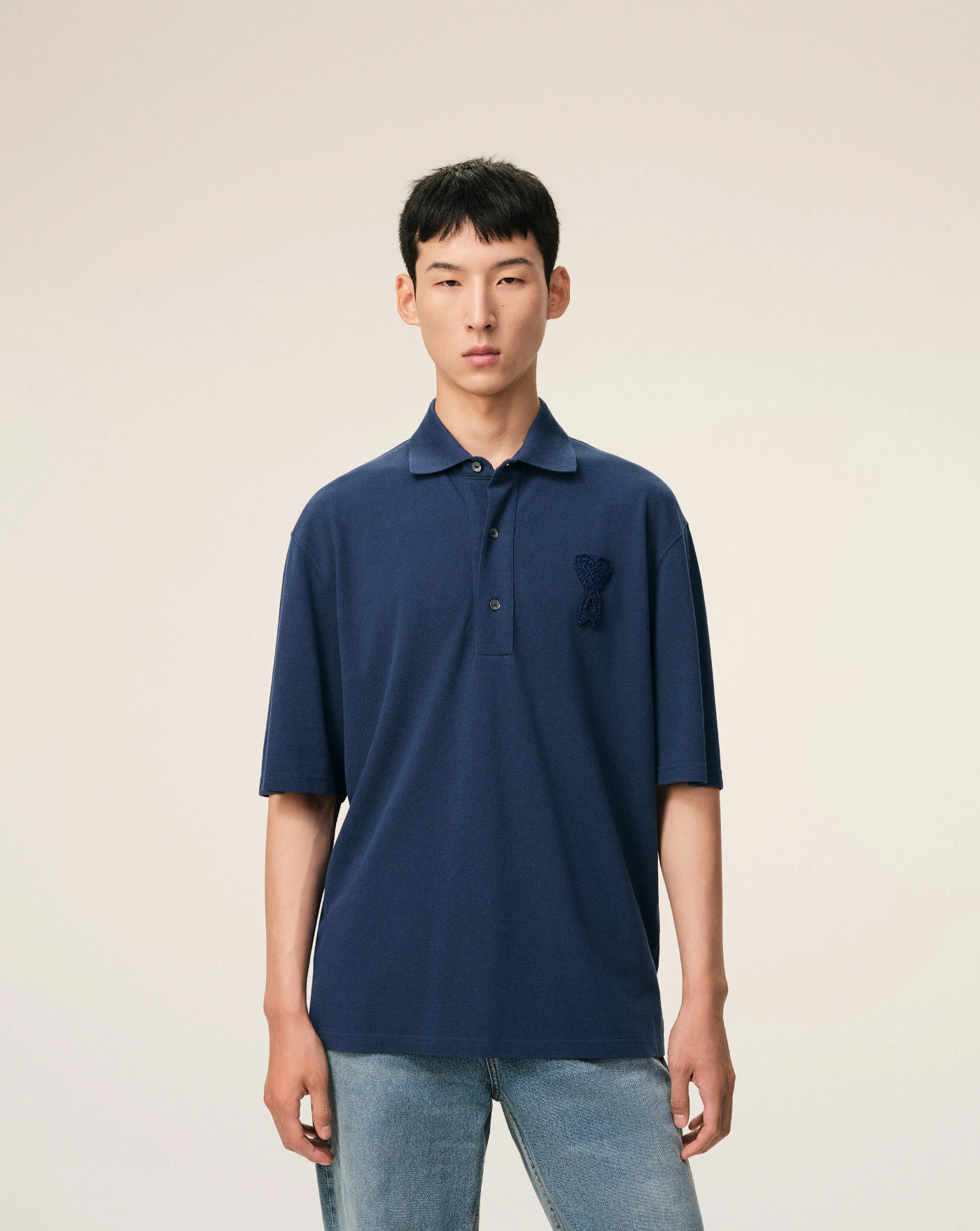 Polo Ami Paris Knitted Patch UPL428JE0221 A021 AMI PARIS