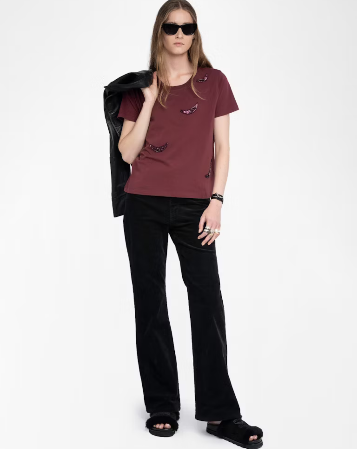 Camieta Zadig & Voltaire Alys Hc Embroidery Wings JWTS02821 540 ZADIG & VOLTAIRE