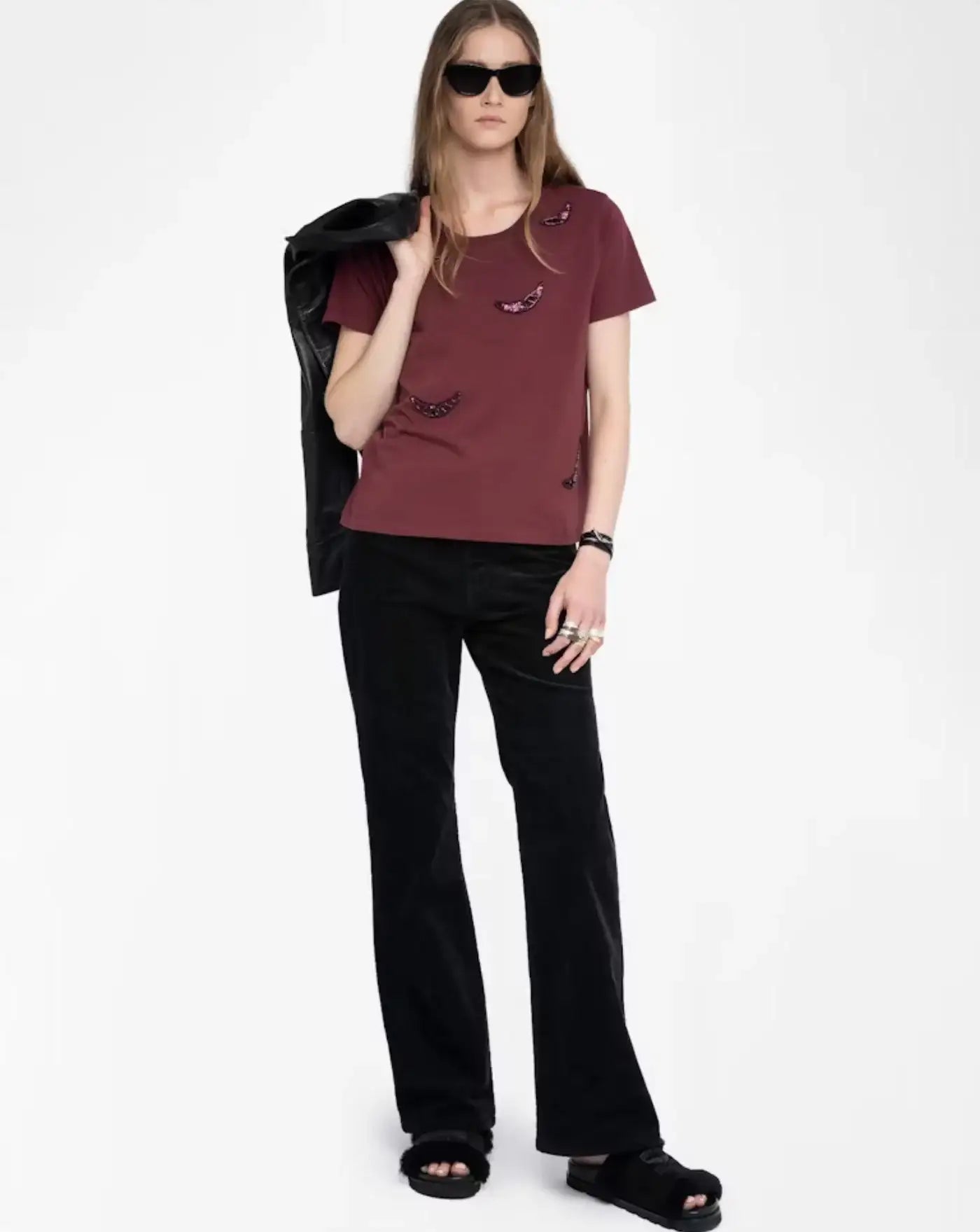 Camieta Zadig & Voltaire Alys Hc Embroidery Wings JWTS02821 540 ZADIG & VOLTAIRE