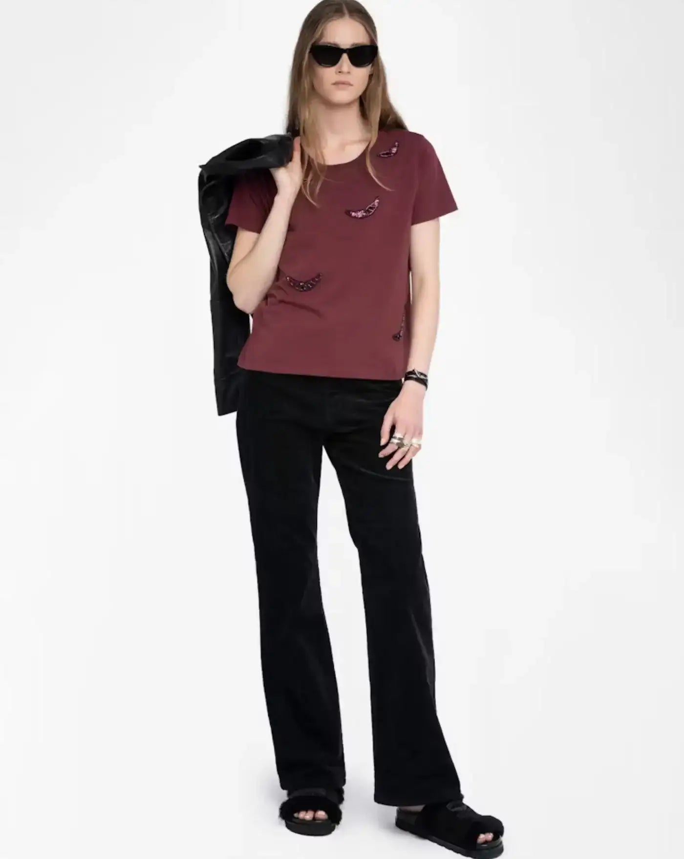 Camieta Zadig & Voltaire Alys Hc Embroidery Wings JWTS02821 540 ZADIG & VOLTAIRE