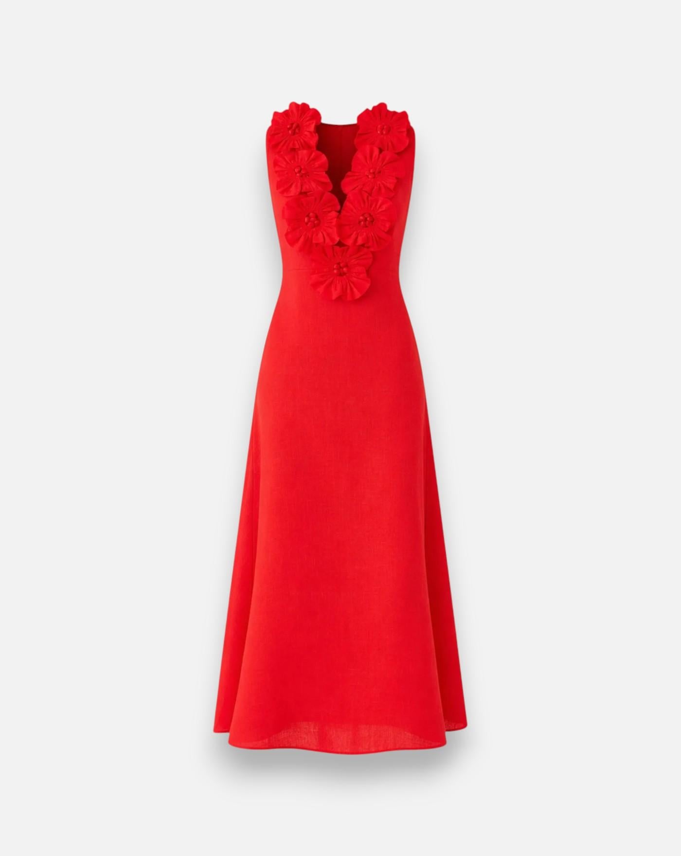 Vestido Farm Rio Rred Sleveless Midi Dress 347760 L0028 FARM RIO